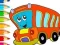 Spel Coloring Book: Bus på nätet