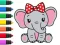 Spel Coloring Book: Elephant på nätet