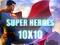 Spel Super heroes 10х10 på nätet