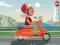 Spel City Scooter Ride Coloring på nätet