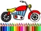 Spel Back To School: Motorbike Coloring på nätet