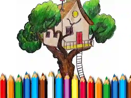 Spel Tree House Coloring Book på nätet