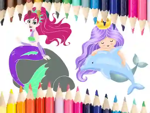 Spel Mermaid Coloring Book på nätet