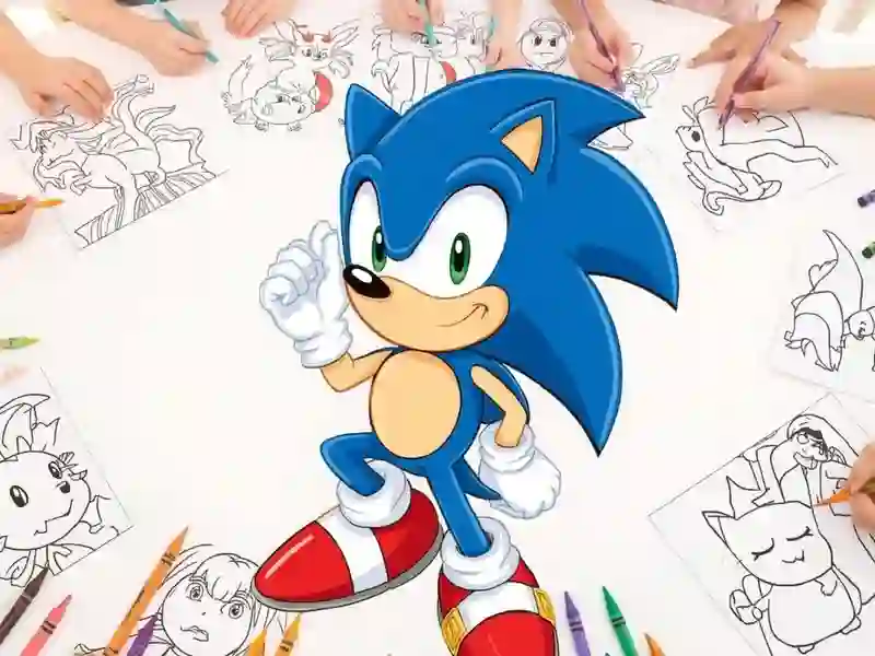 Spel Sonic Coloring på nätet