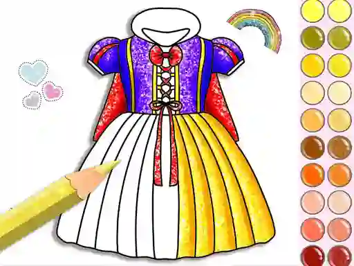 Spel Princess Glitter Coloring på nätet