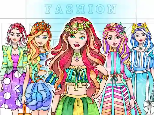 Spel Girl Coloring Dress Up Games på nätet