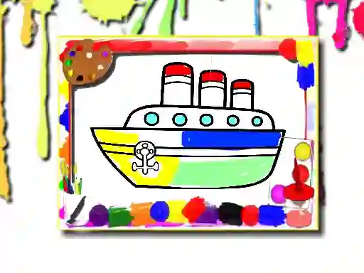 Spel Boats Coloring Book på nätet