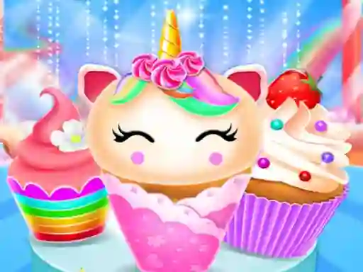 Spel Unicorn Mermaid Cupcake Cooking Design på nätet