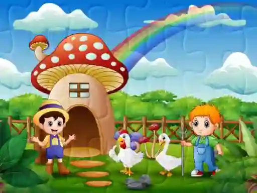Spel Farm Animal Jigsaw på nätet