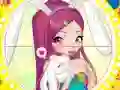Spel Winx bunny style: Round Puzzle på nätet
