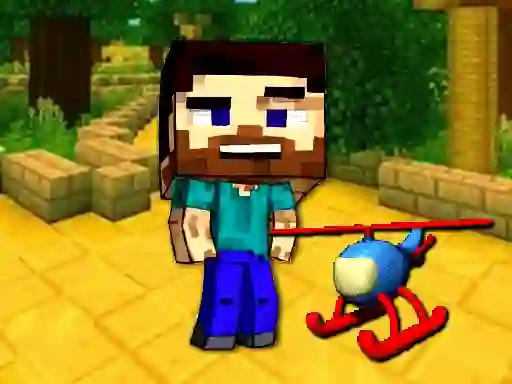 Spel Mineblock Helicopter Adventure på nätet
