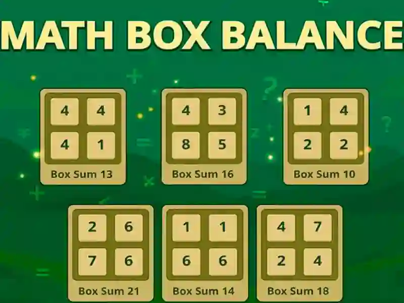 Spel Math Box Balance på nätet