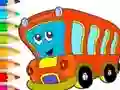 Spel Coloring Book: Bus på nätet