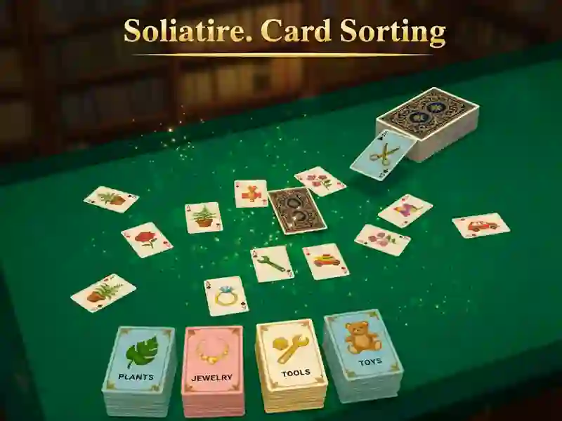 Spel Solitaire. Card Sorting på nätet