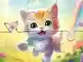 Spel Jigsaw Puzzle: Kitten With Butterfly på nätet