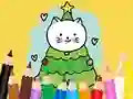 Spel Coloring Book: Cats And Christmas Tree på nätet