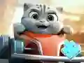 Spel Jigsaw Puzzle: Cat Racing Driver på nätet