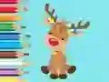Spel Coloring Book: Cute Christmas Reindeer på nätet