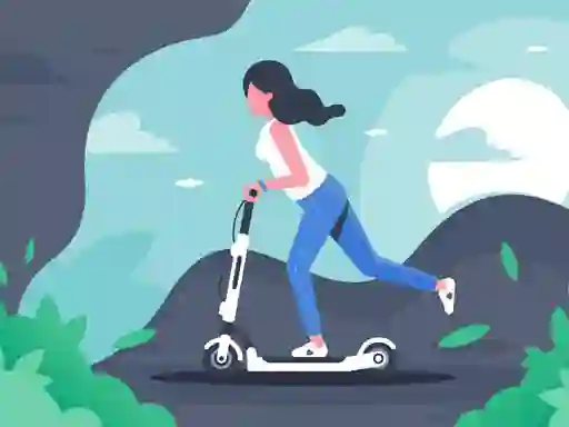 Spel Electric scooter rides jigsaw på nätet