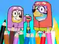 Spel Coloring Book: Bluey Flossing Grannies på nätet