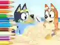Spel Coloring Book: Bluey On The Beach på nätet