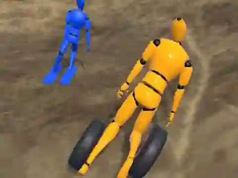 Spel Ragdoll Racing: Extreme Downhill på nätet