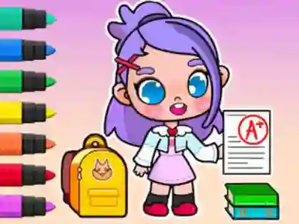 Spel Coloring Book: Avatar School Day på nätet