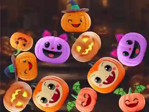 Spel Merge Connect Pumpkins: Halloween! på nätet
