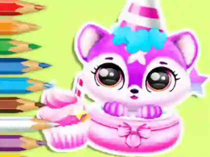 Spel Coloring Book: Baby Fluff's Birthday på nätet