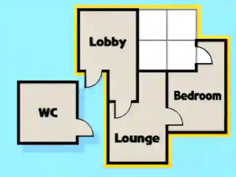 Spel Room Sort - Floor Plan på nätet