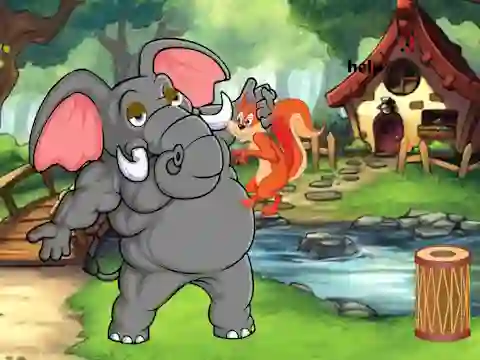 Spel Squirrel Trapped To Giant Elephant på nätet