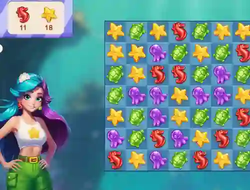 Spel Underwater Adventures: Match 3 på nätet