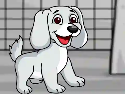 Spel Rescue the White Puppy from Cage på nätet