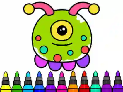 Spel Coloring Book: Alien på nätet