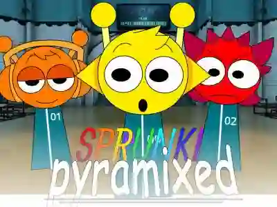 Spel Sprunki Pyramixed: Squid Game på nätet