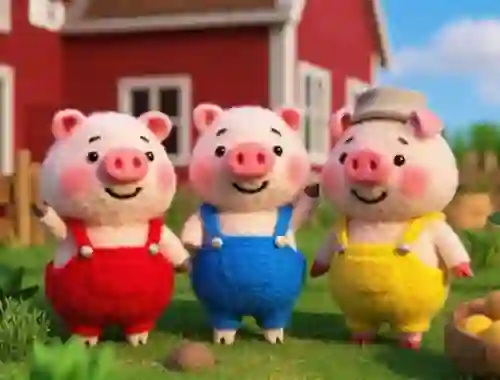 Spel Find The Differences: The 3 Little Pigs på nätet