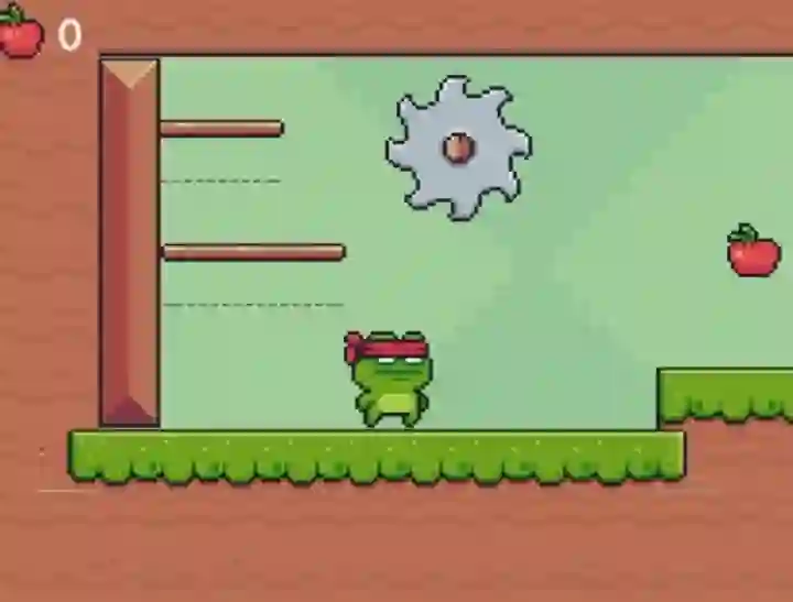 Spel Green Ninja Collects Apples på nätet