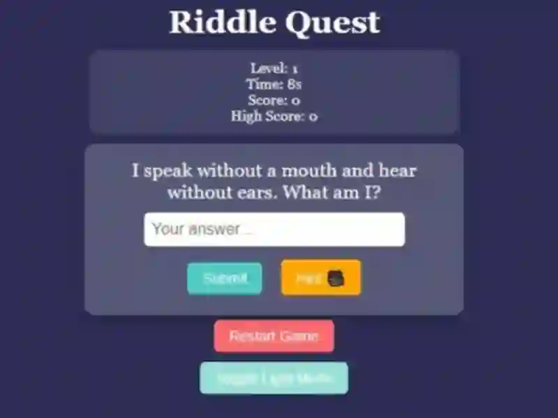 Spel Riddle Quest Brain Teaser på nätet