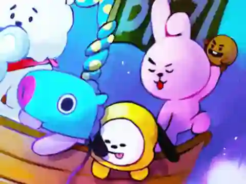 Spel Jigsaw Puzzle: BT21 Friends på nätet