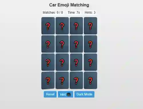 Spel Car Emoji Matching på nätet