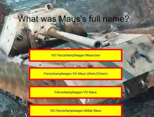Spel Tank Quiz: Maus på nätet