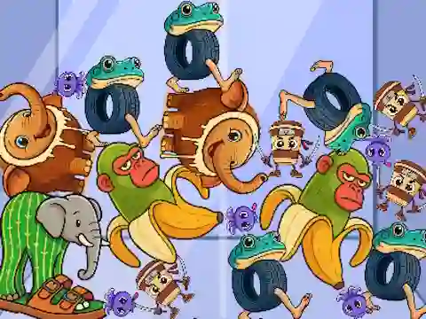 Spel Italian Brainrot: Animals Merge Puzzle på nätet