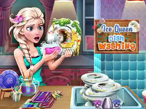 Spel Ice Queen Dish Washing på nätet