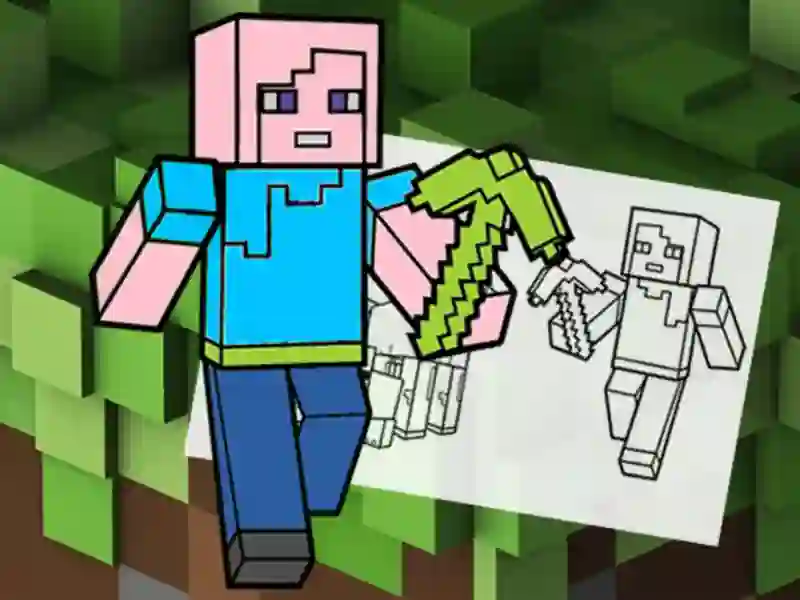 Spel Minecraft Fun Coloring Book på nätet