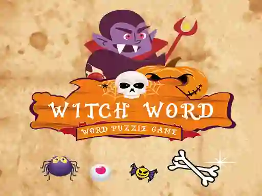 Spel Witch Word Halloween Puzzel Game på nätet