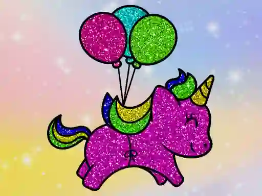 Spel Coloring Book Glittered Unicorns på nätet