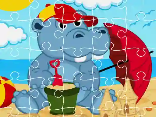 Spel Hippo Jigsaw på nätet