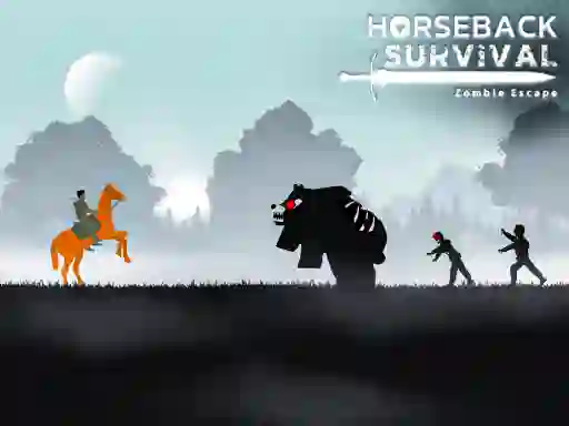 Spel Horseback Survival Zombies Escape på nätet