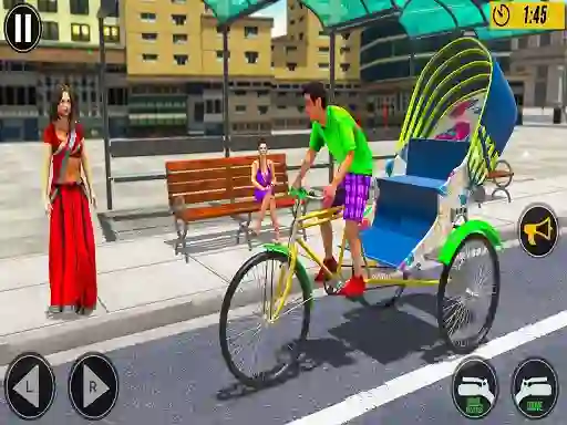 Spel Bicycle Tuk Tuk Aauto Rickshaw New Driving på nätet