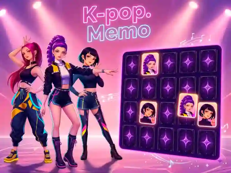 Spel K-pop. Memo på nätet